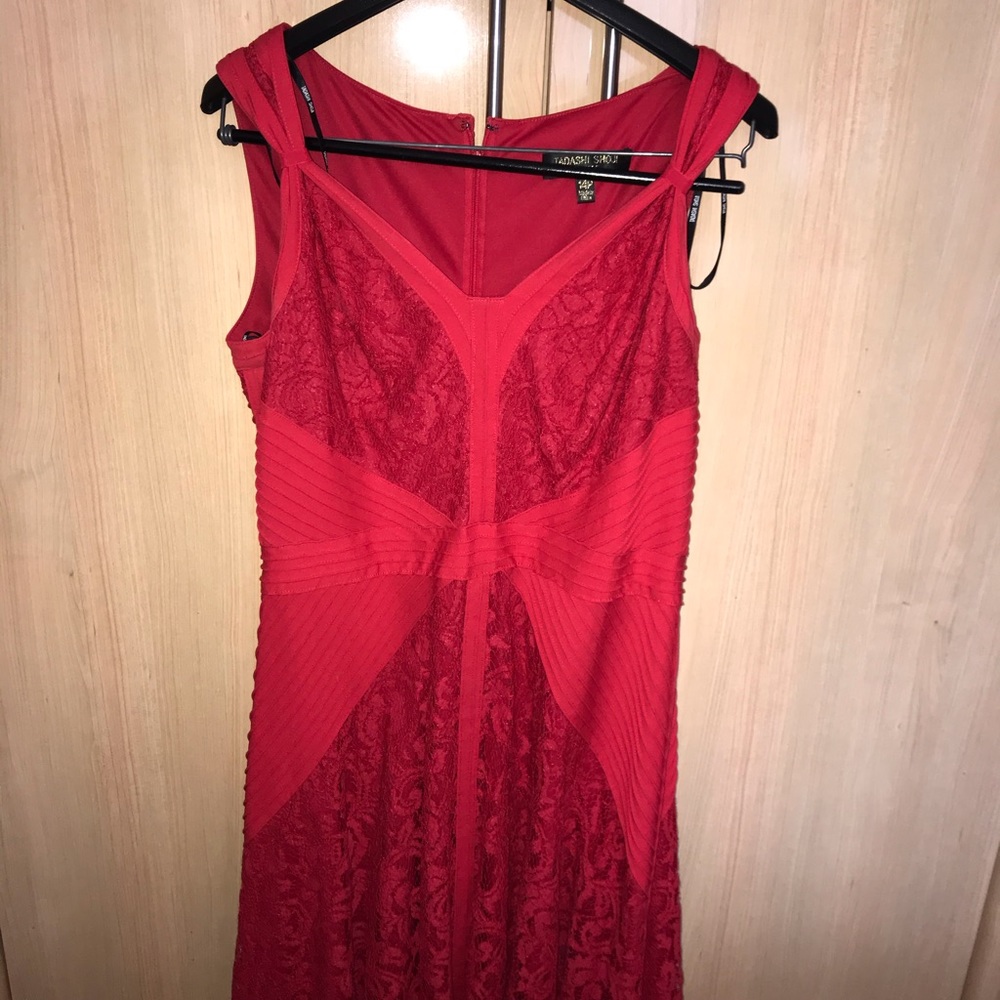 Tadashi Shoji red dress